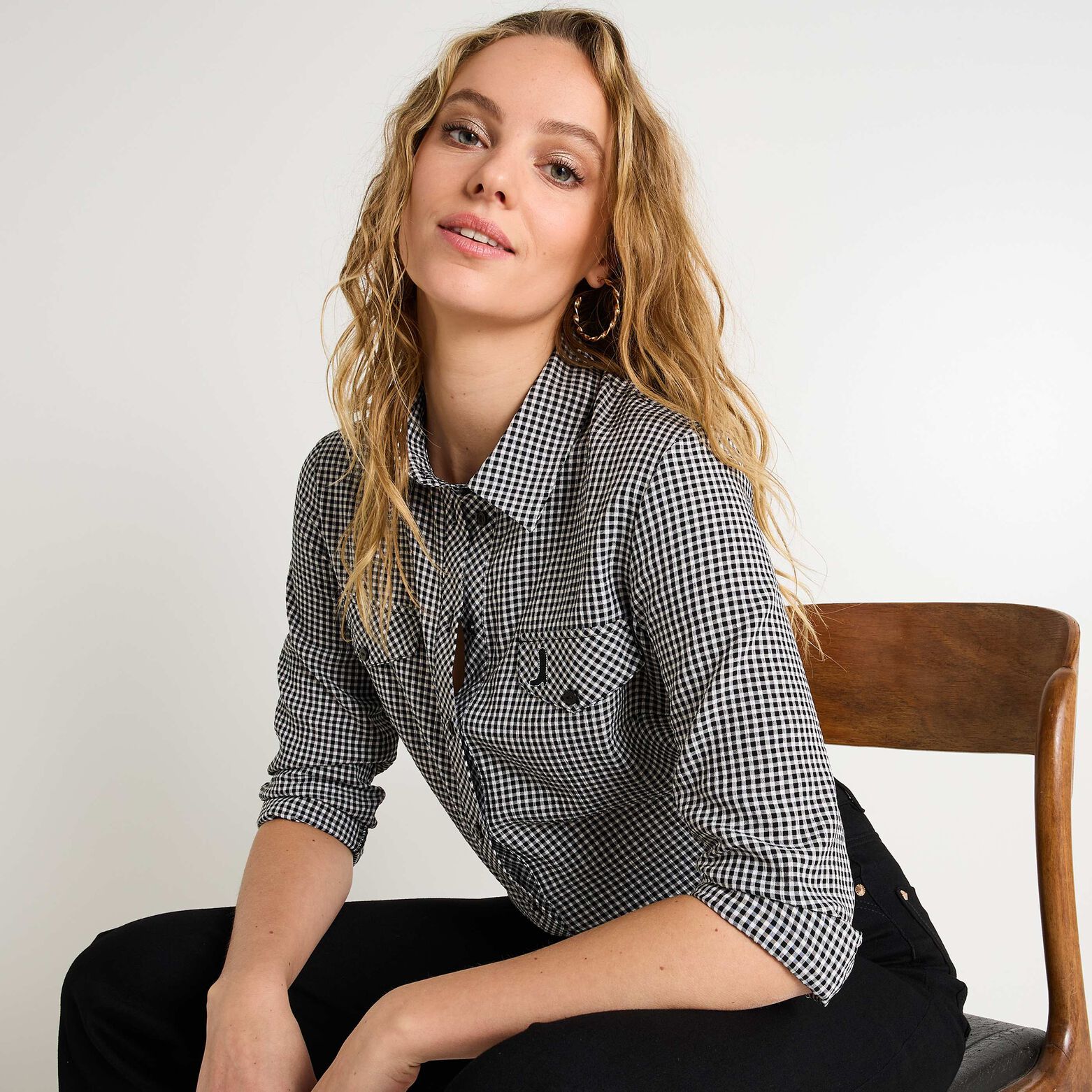 Chemise à carreaux femme