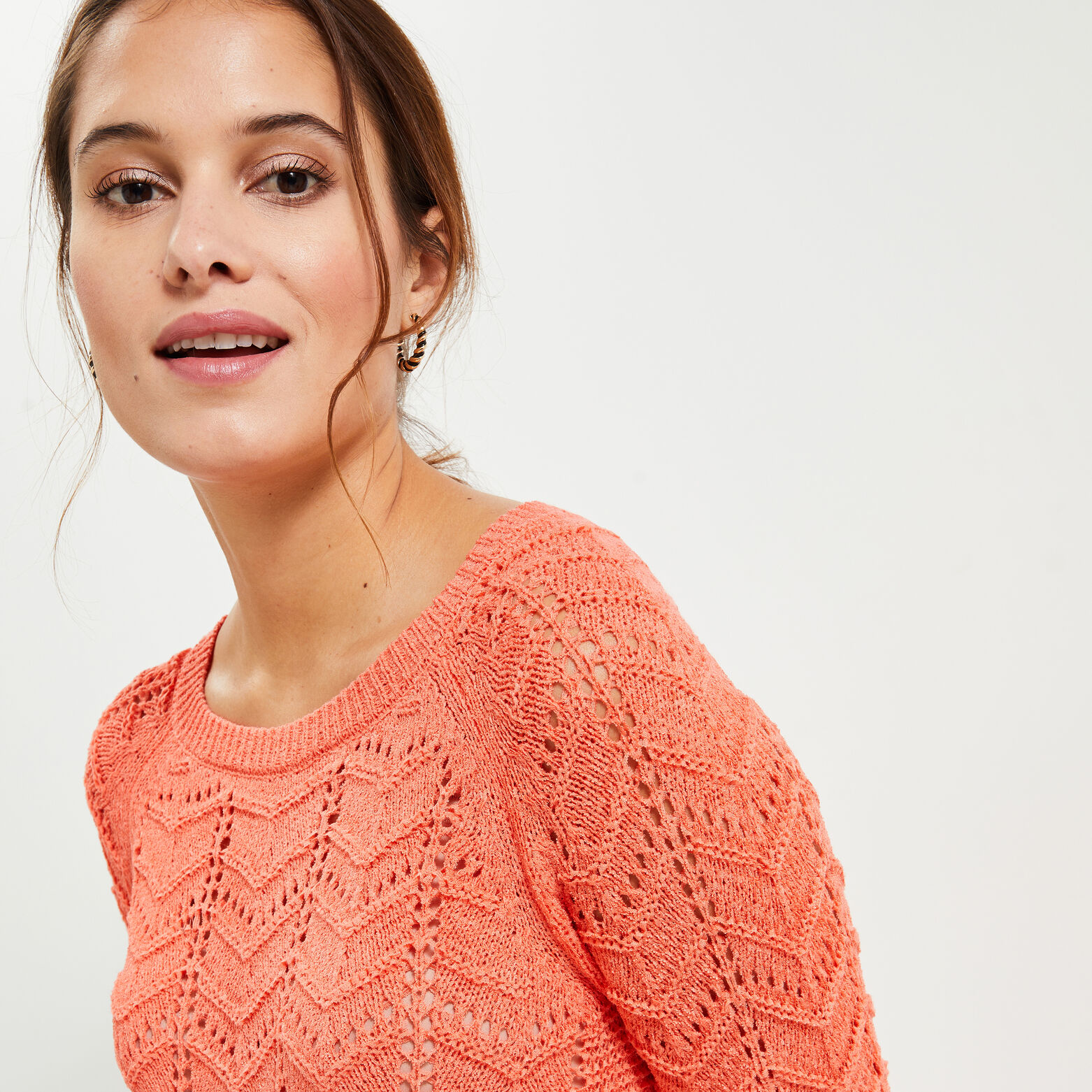 Pull tricot fantaisie femme