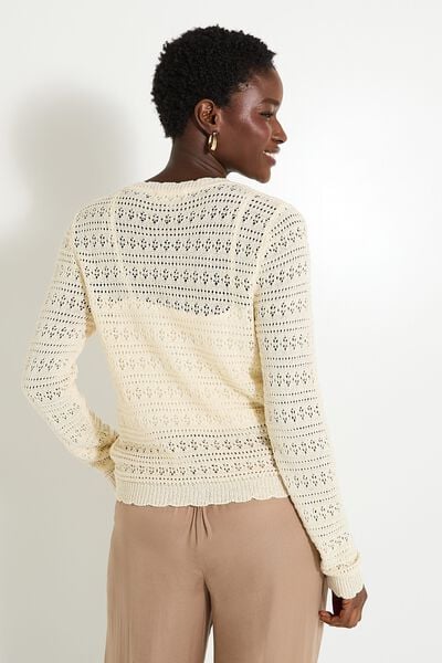 Gilet col rond femme
