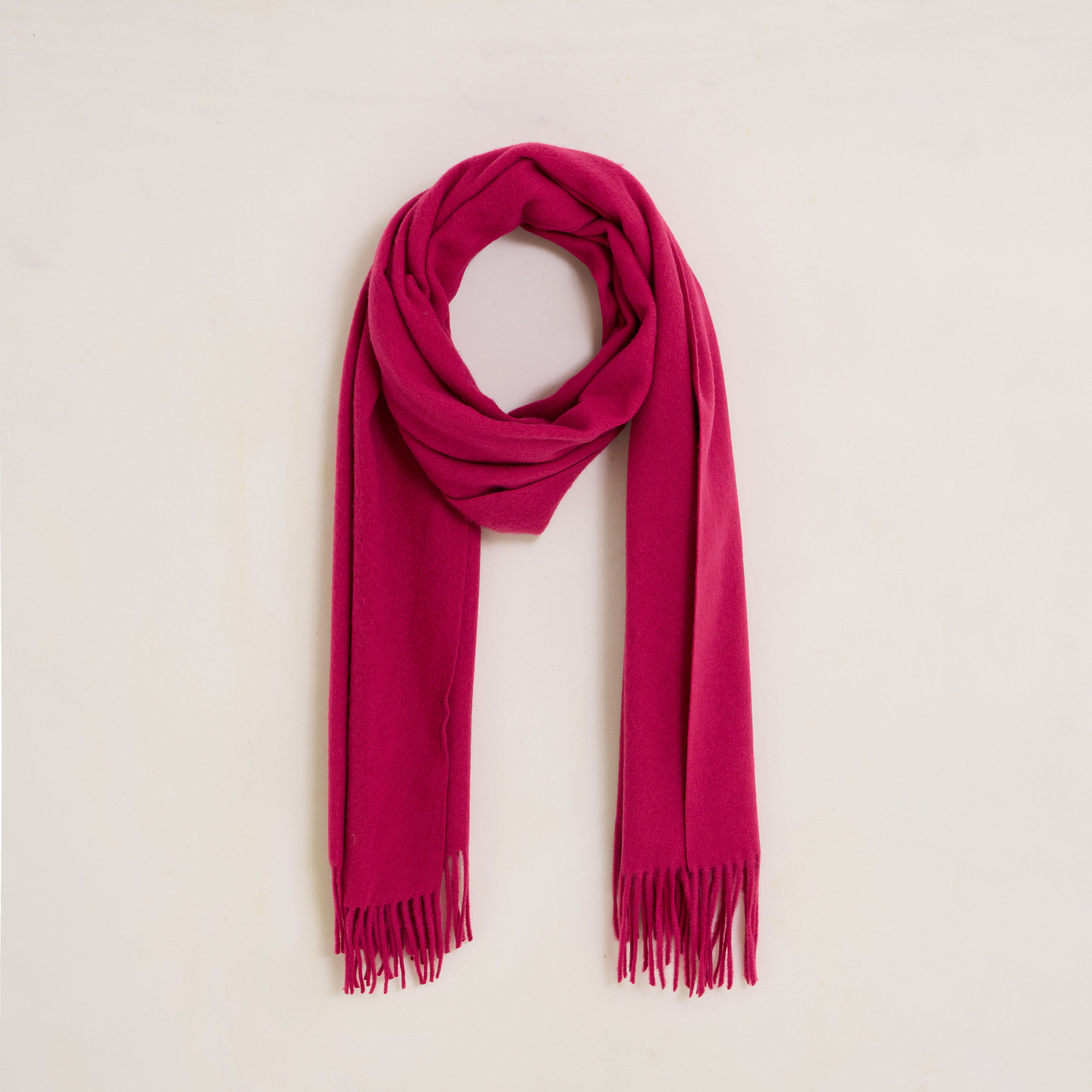 &Eacute;charpe unie &agrave; franges femme