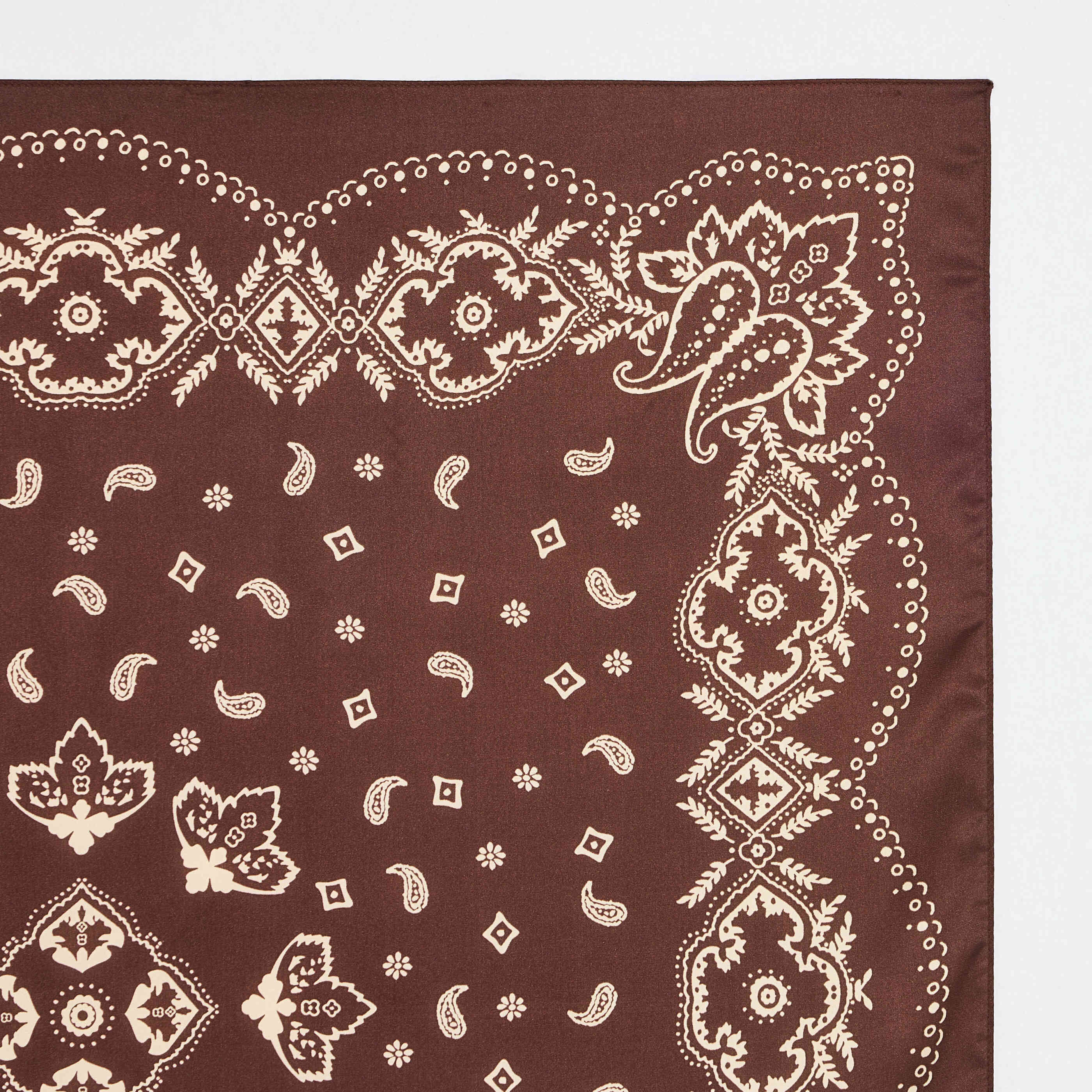 Foulard carr&eacute; imprim&eacute; bandana femme