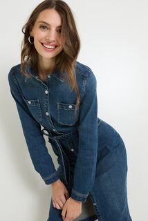 Robe col chemise femme