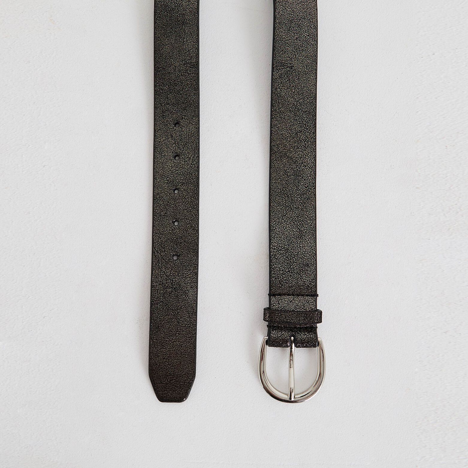 Ceinture croûte de cuir irisé femme