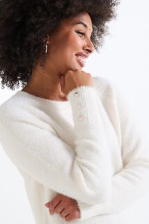 Robe pull col rond femme