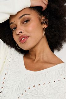 Pull col V femme