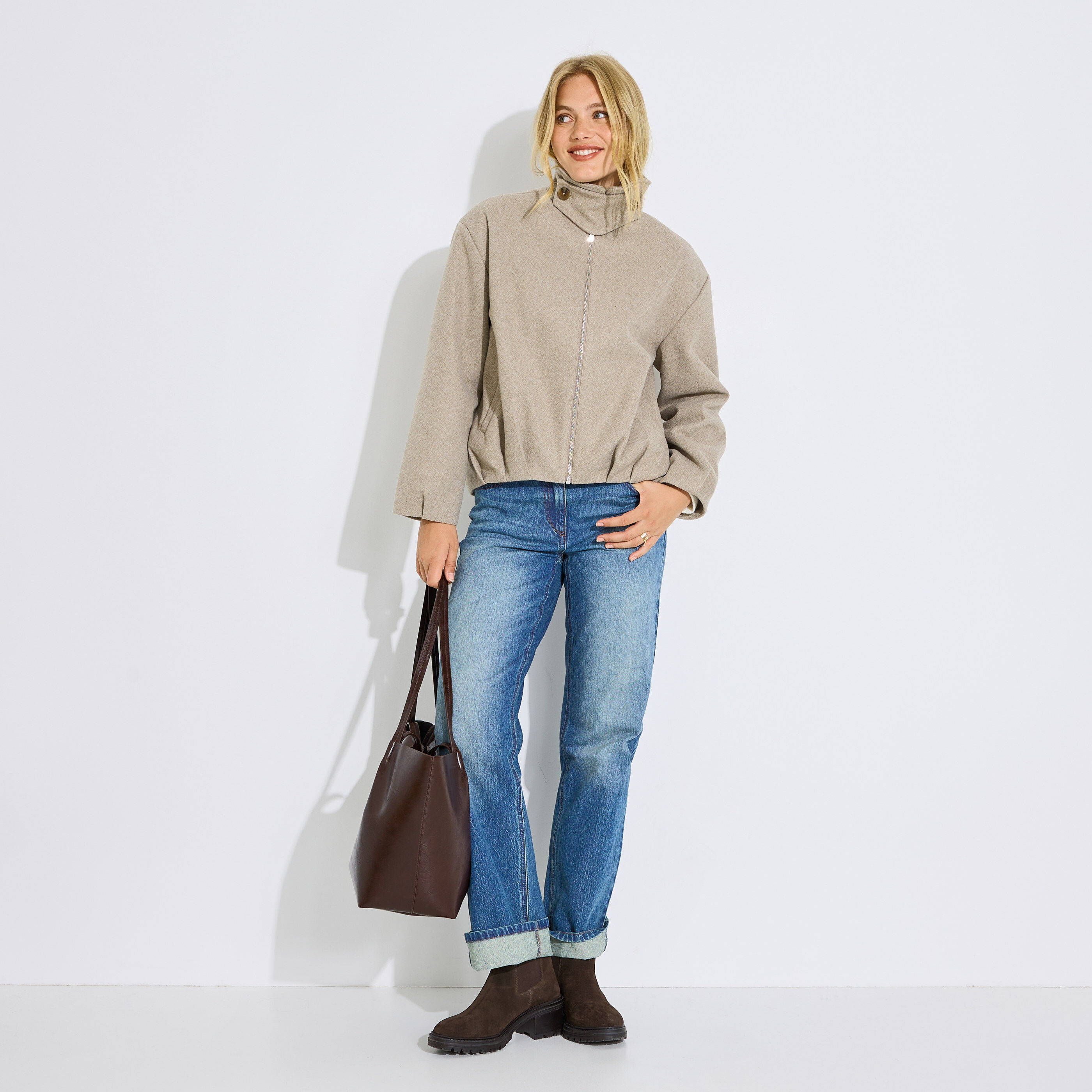 Veste bomber courte femme