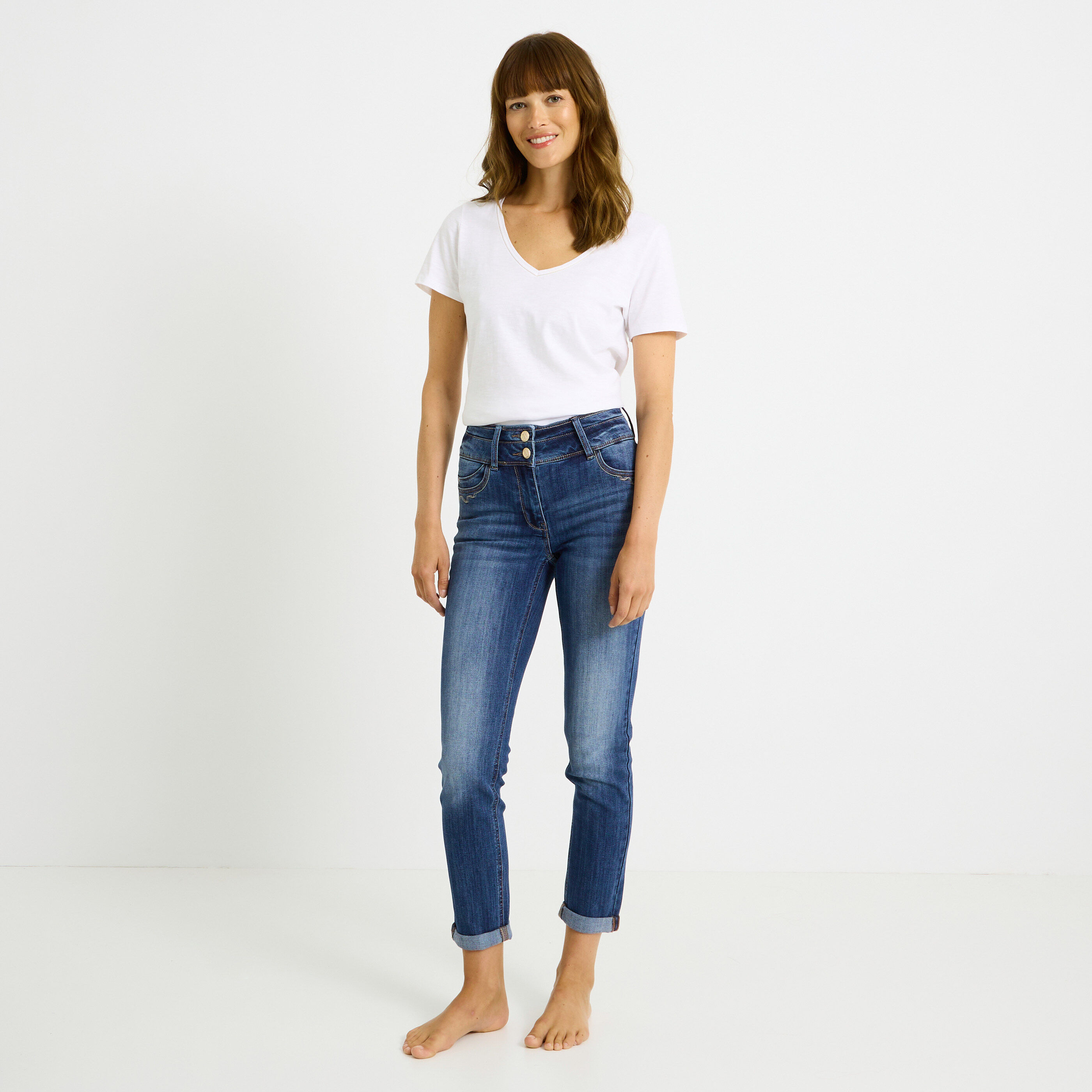 Jean slim raccourci HANOI R02 femme