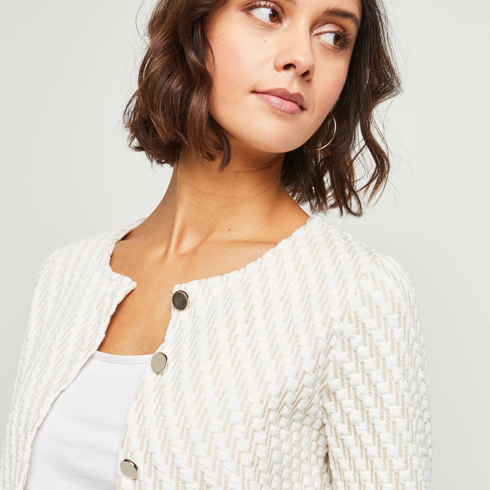 Veste maille matelassée femme