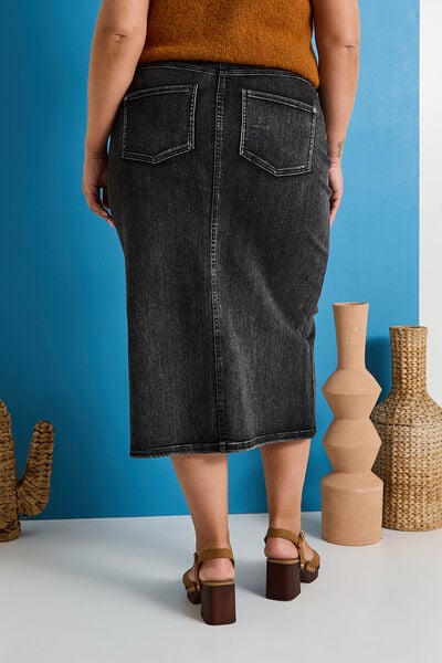 Jupe longue en denim femme
