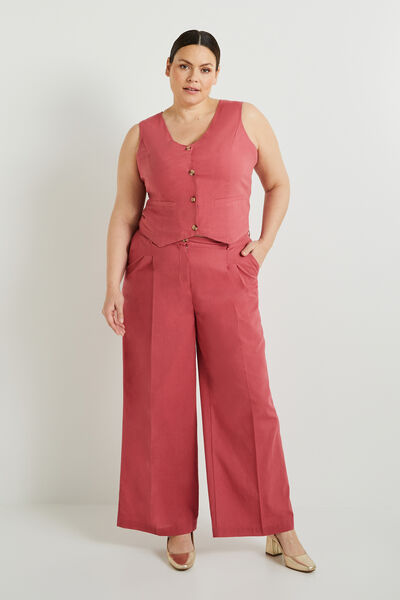 Pantalon large à pinces femme