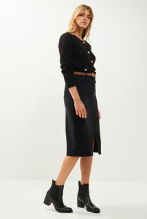 Jupe en jean mi-longue femme