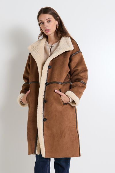 Manteau col montant femme