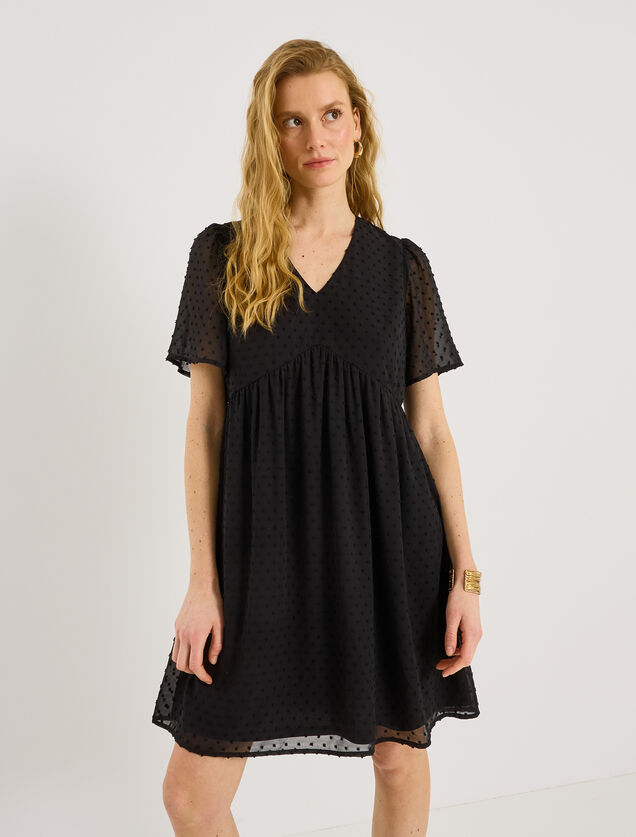 Robe courte en plumetis