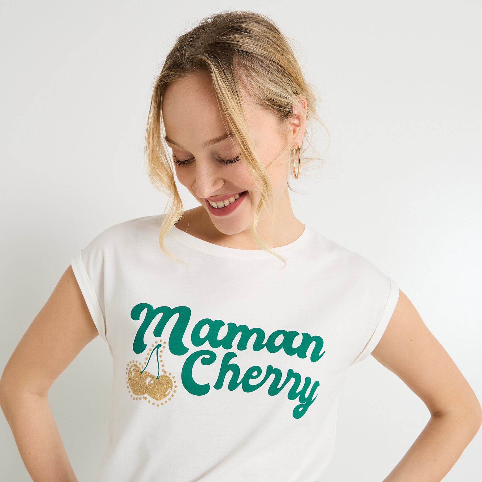 T-shirt col rond femme