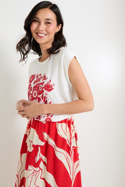 Tshirt print femme