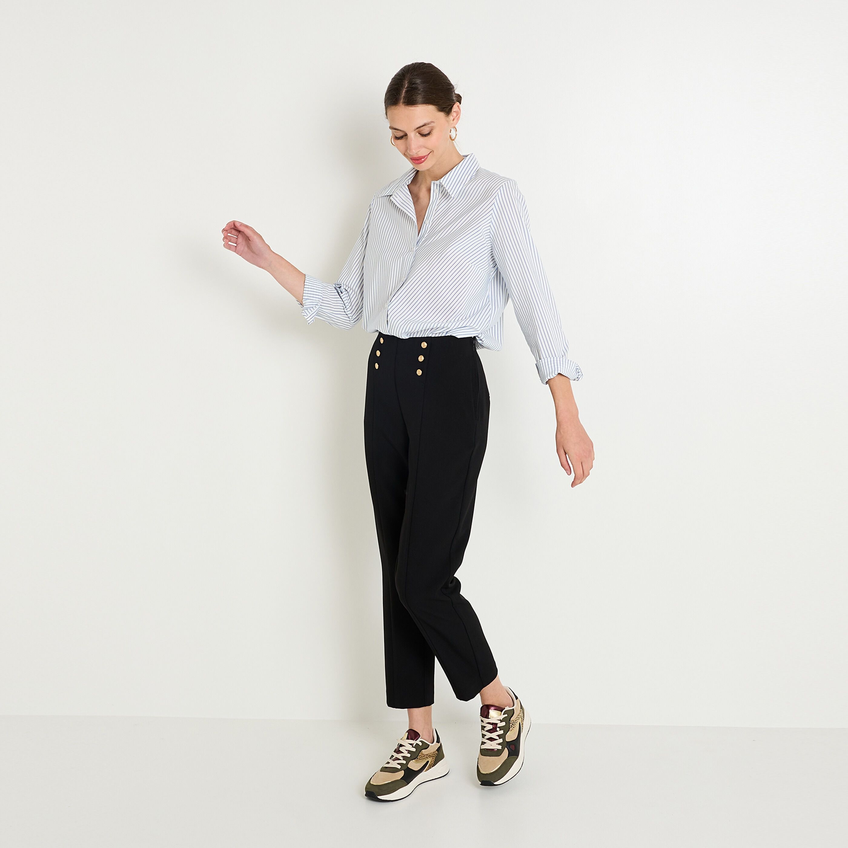 Pantalon cigarette femme