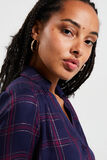 Blouse à carreaux femme