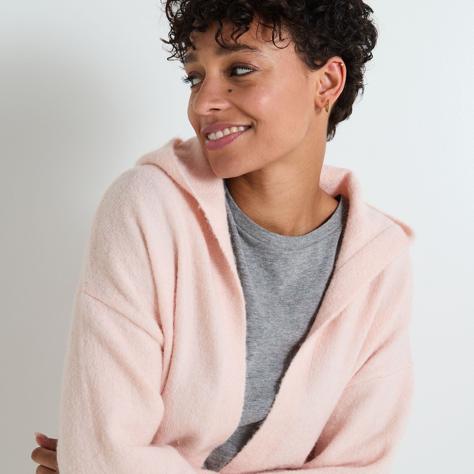 Gilet mi-long femme