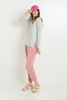 Pull col V femme