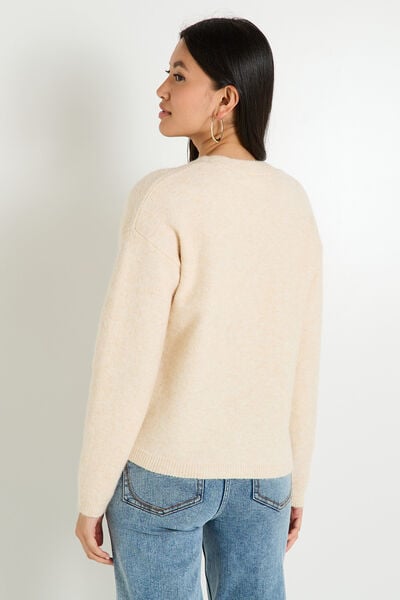 Gilet boutonné col V femme