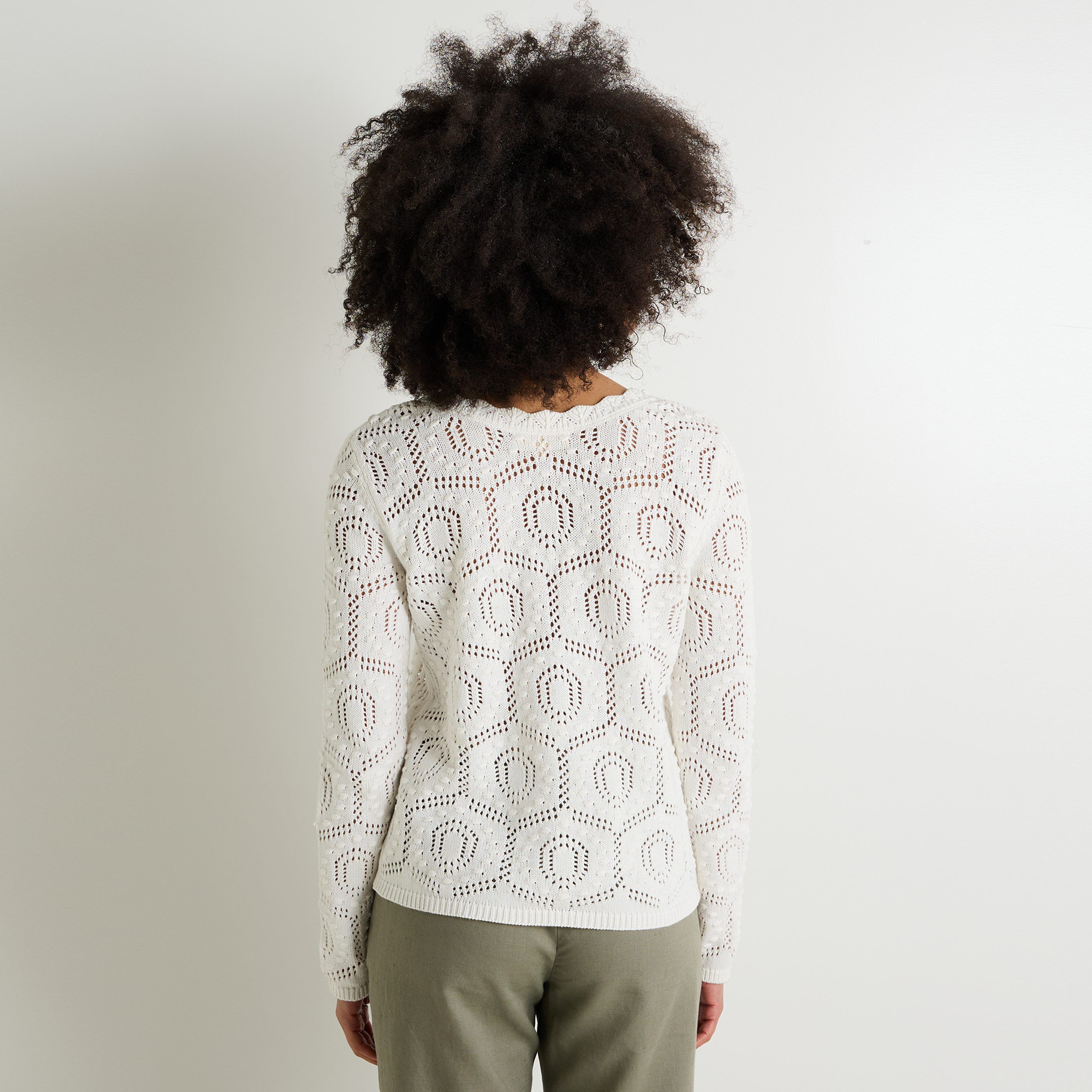 Pull jeux de points femme