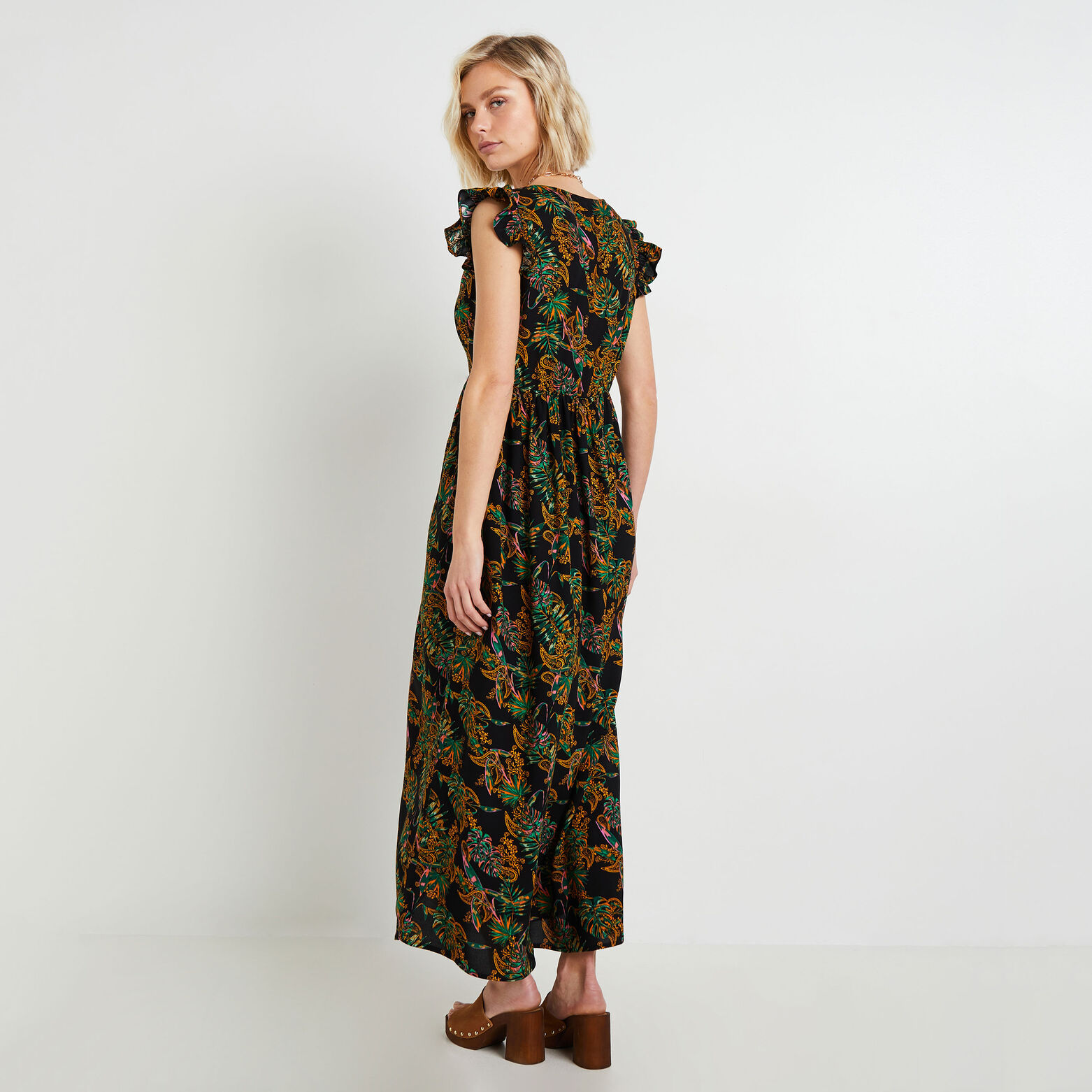 Robe longue imprimée femme
