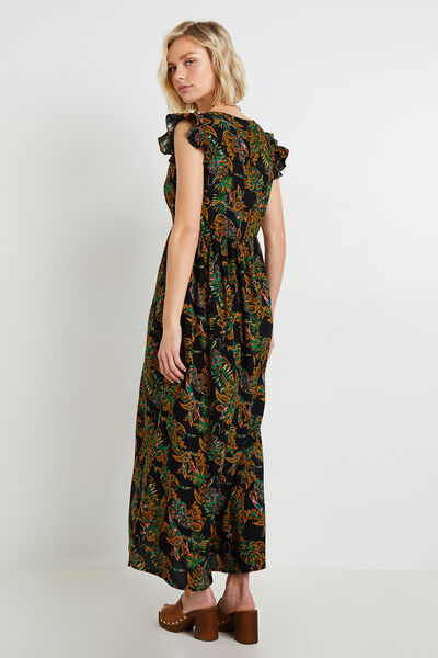 Robe longue imprimée femme