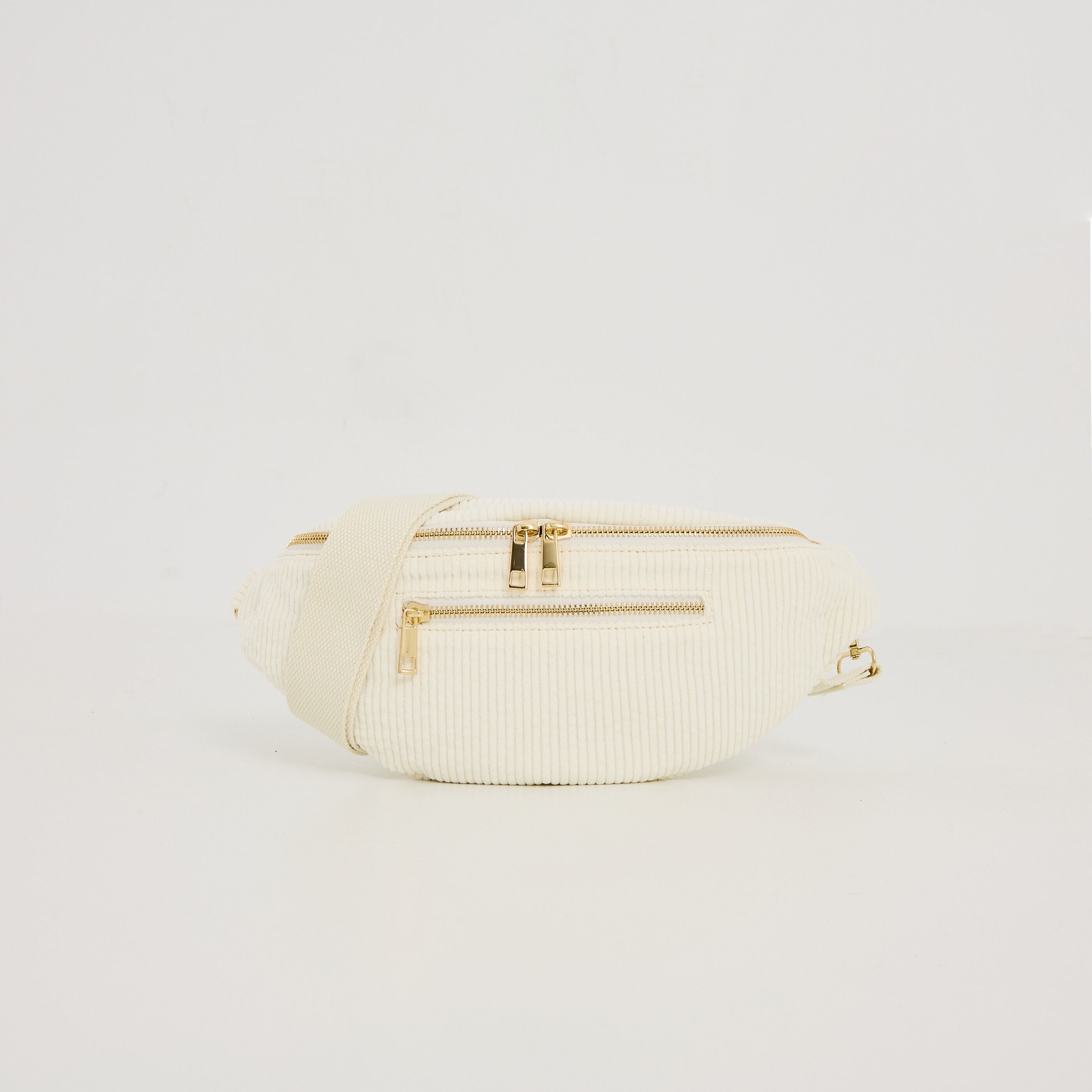 Sac banane en velours c&ocirc;tel&eacute; femme