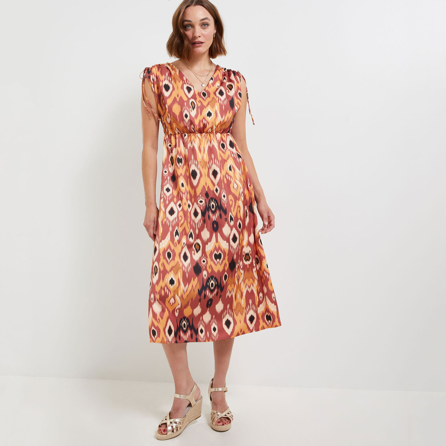 robe longue imprimée femme