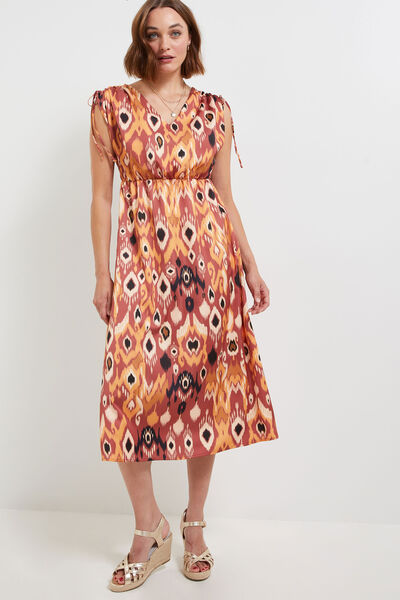 robe longue imprimée femme