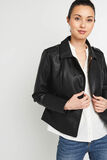 Blouson simili noir femme