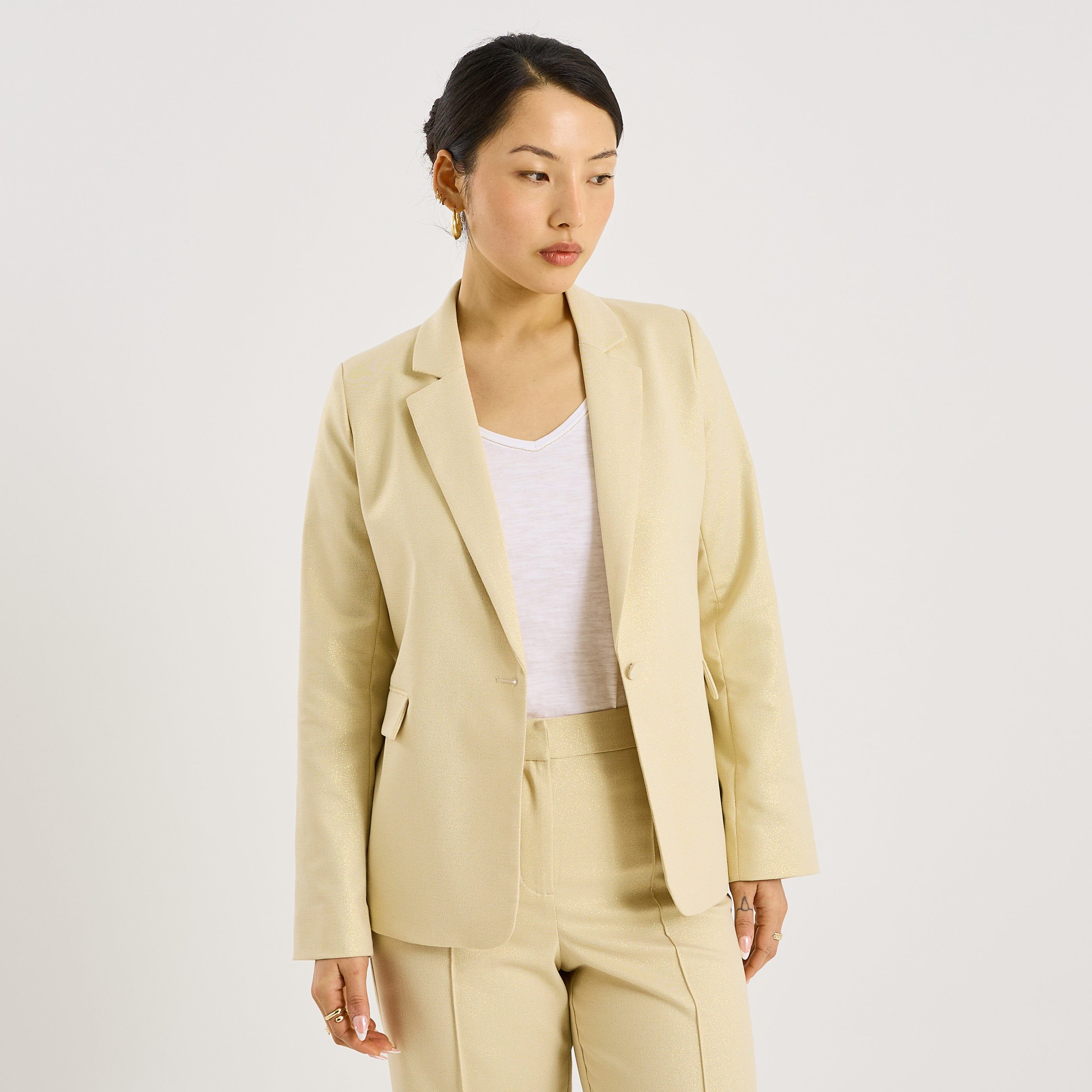 Veste blazer doubl&eacute; femme