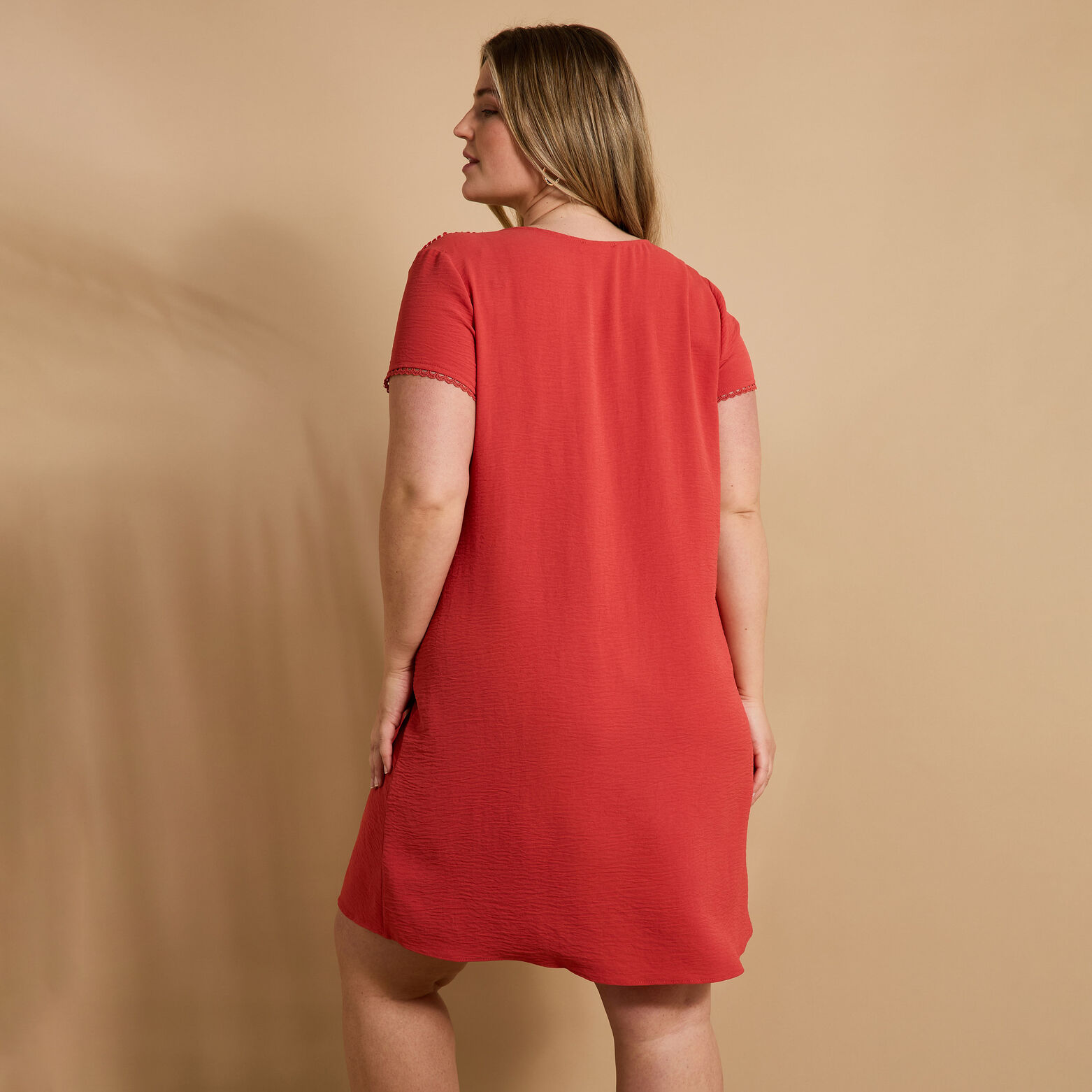 Robe col V femme