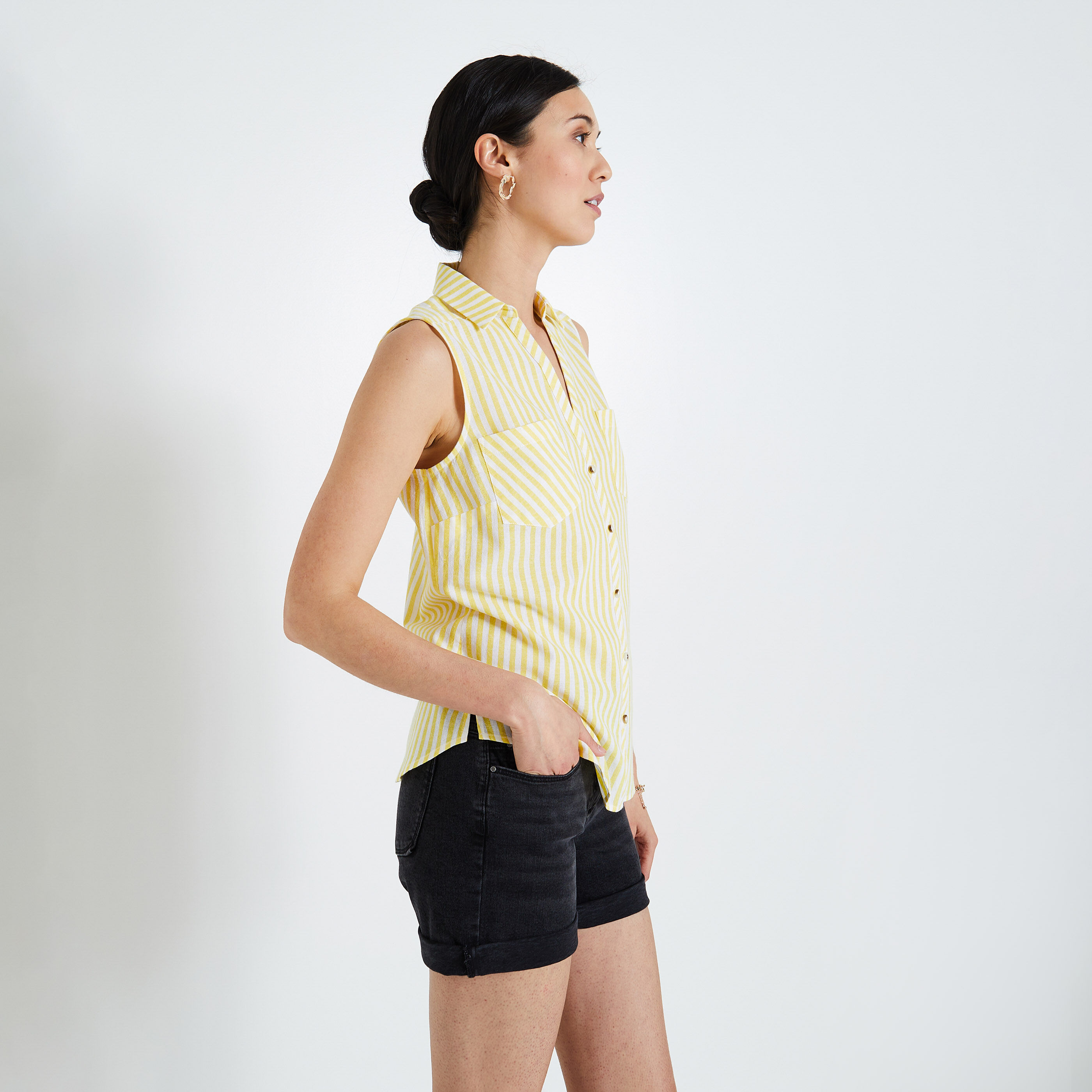 Chemise sans manches femme IMPRIME Graindemalice
