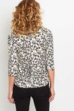 T-shirt col claudine imprimé femme
