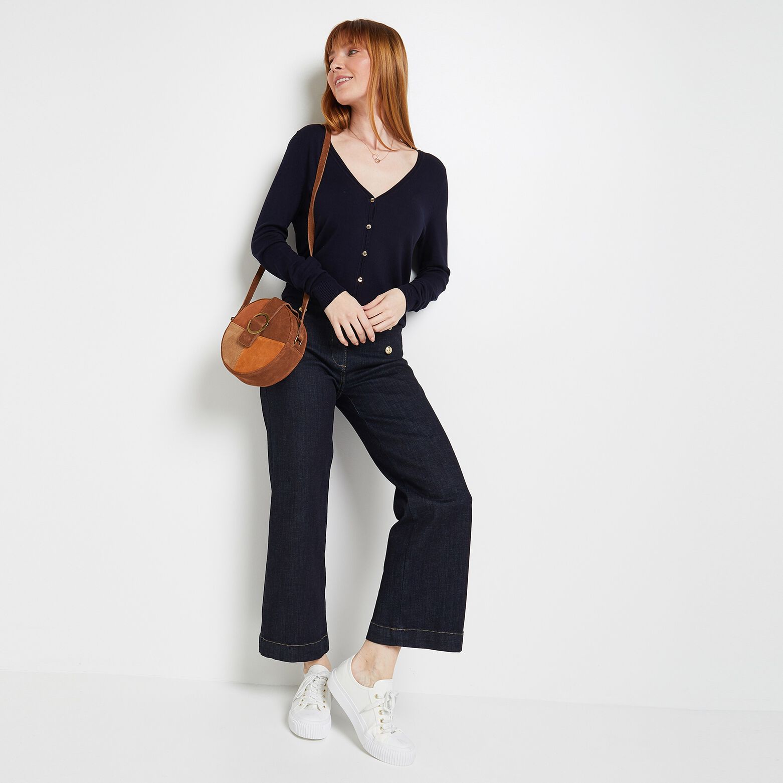 Gilet col V femme