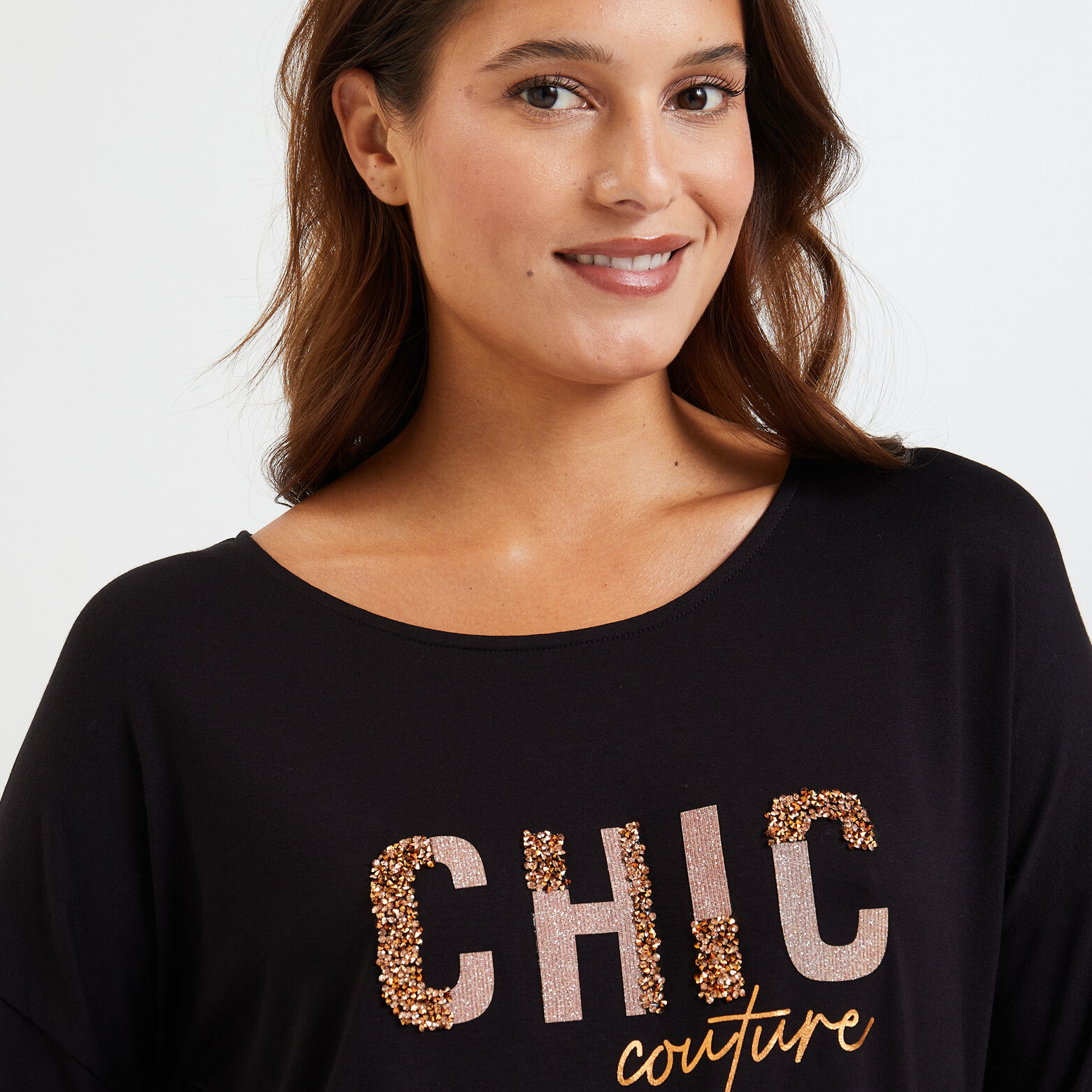 Tshirt strass femme