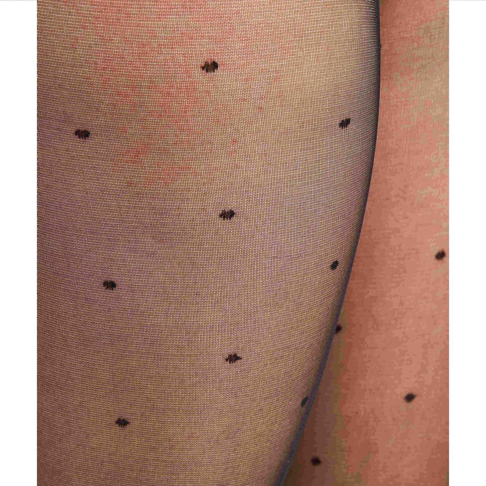 Collant noir plumetis femme