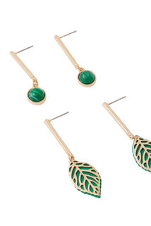 Set de 2 boucles d'oreilles pendantes