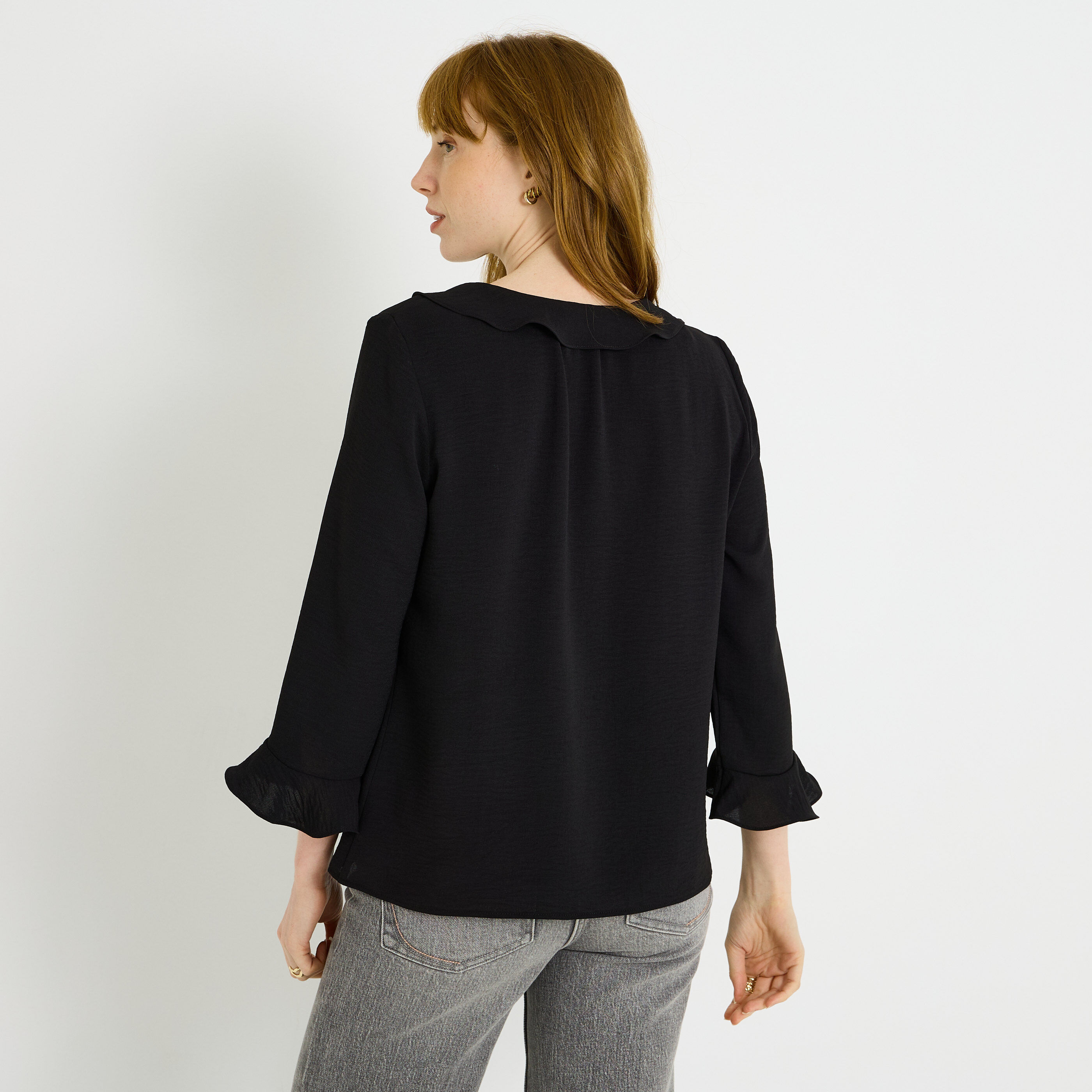 Blouse &agrave; volants femme