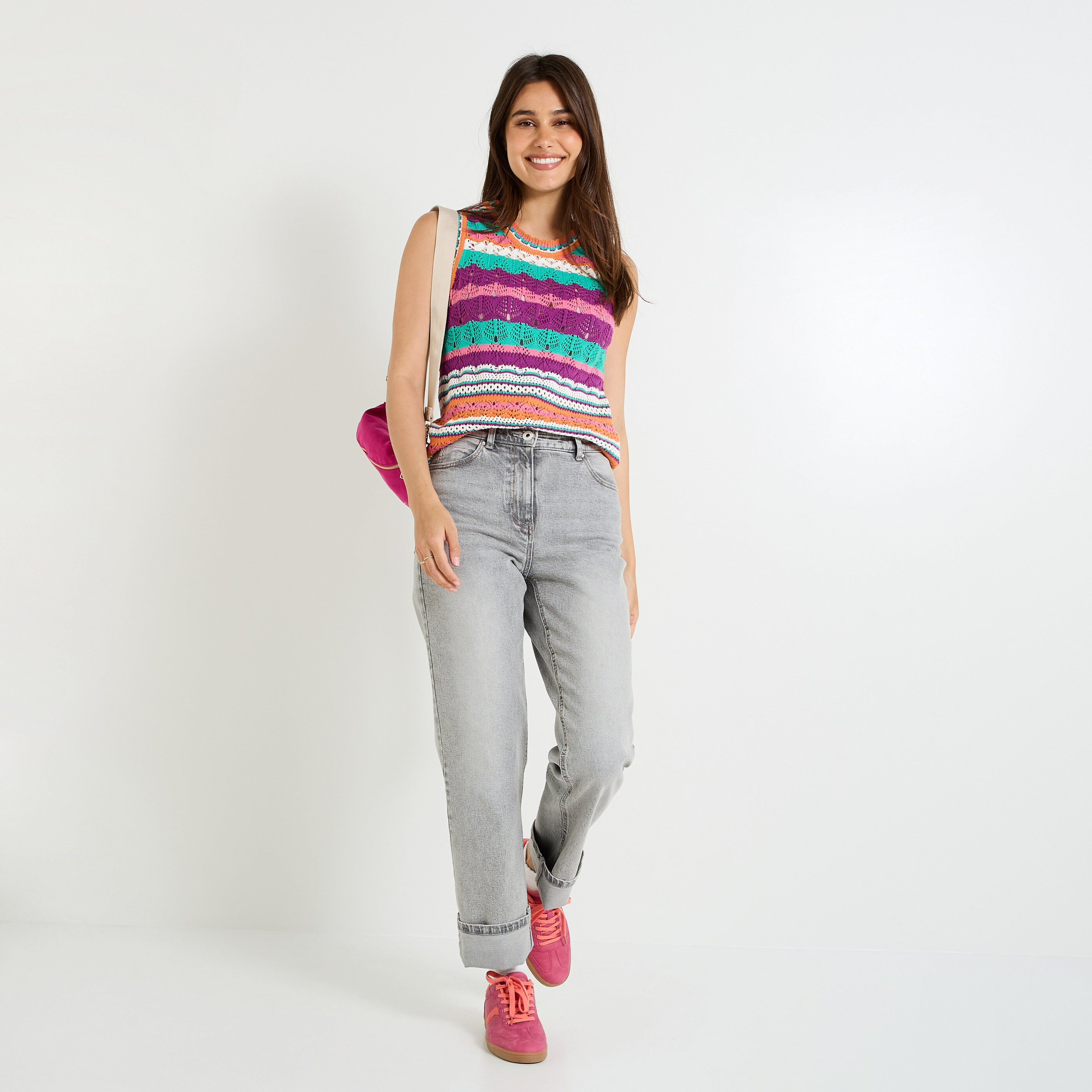 Pull sans manches femme