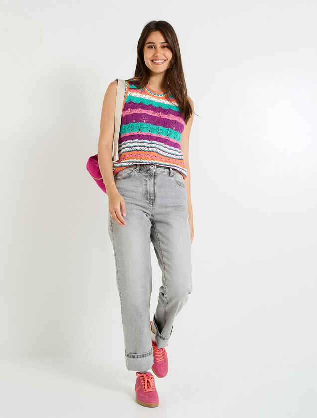 Pull sans manches femme