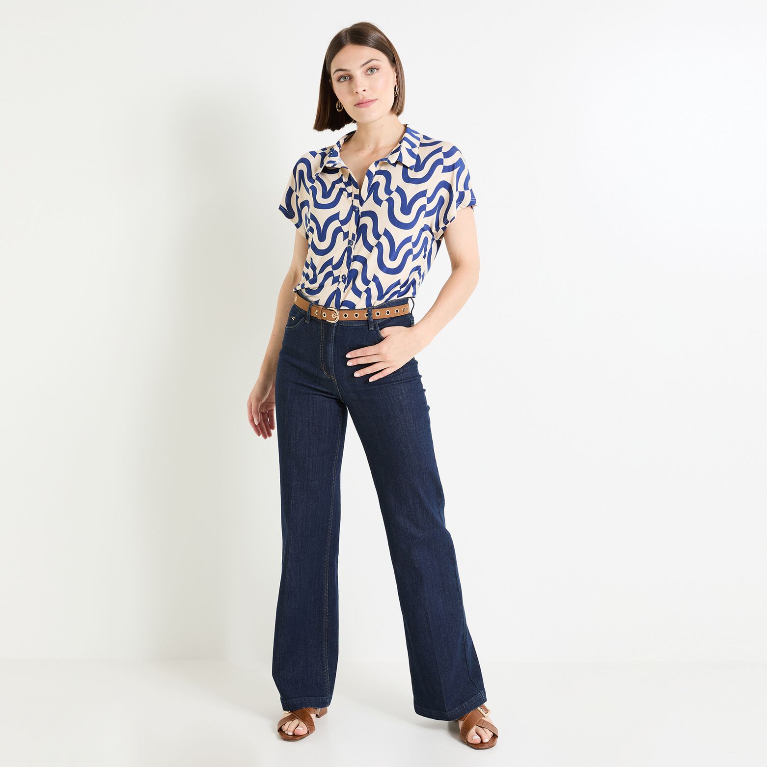 Chemise imprimée femme