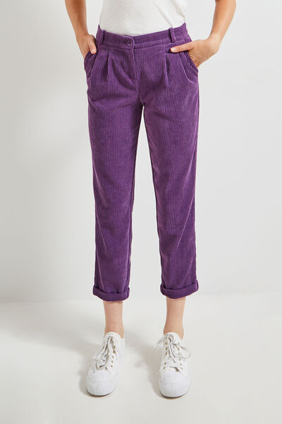 pantalon velours côtelé femme