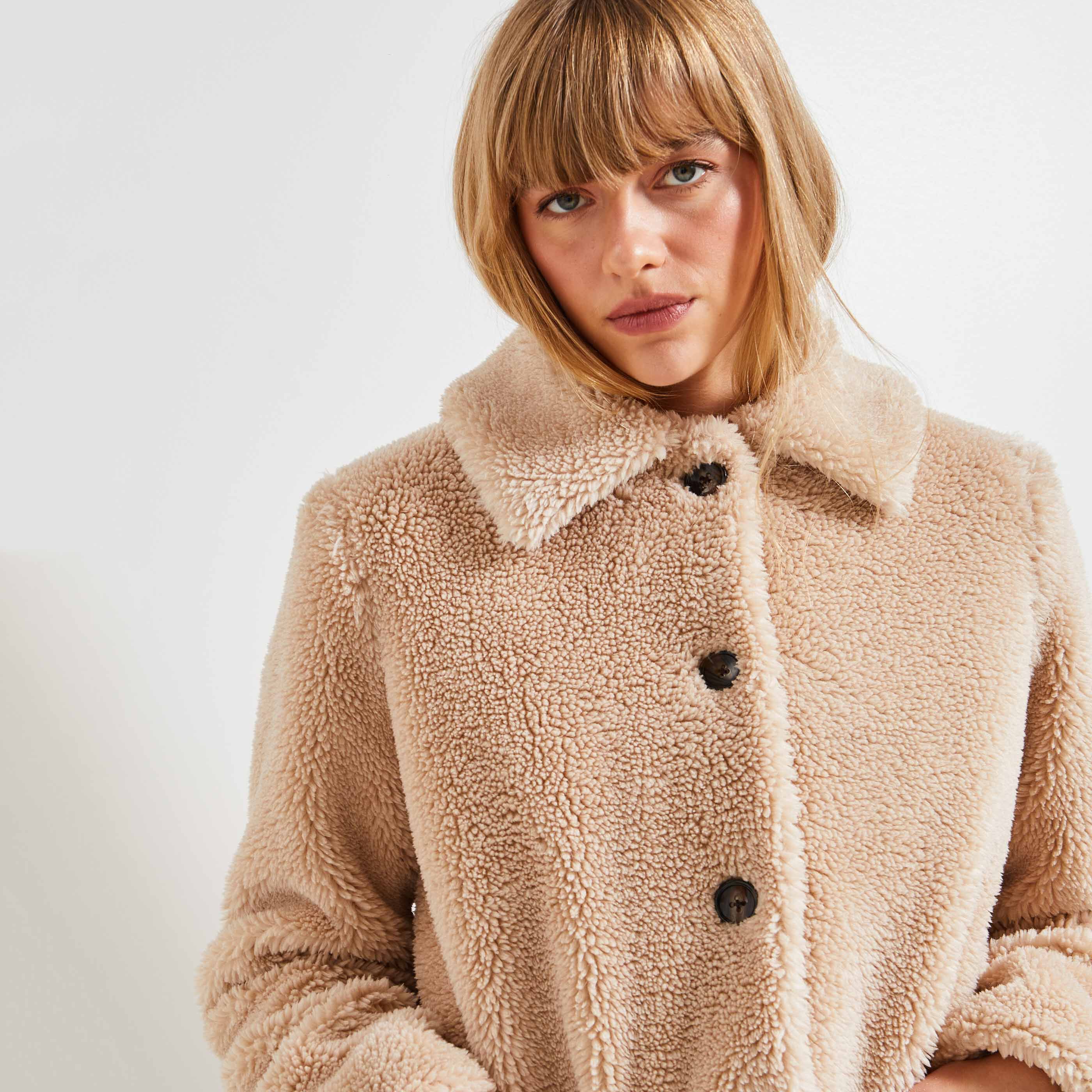 Manteau mouton long hotsell femme