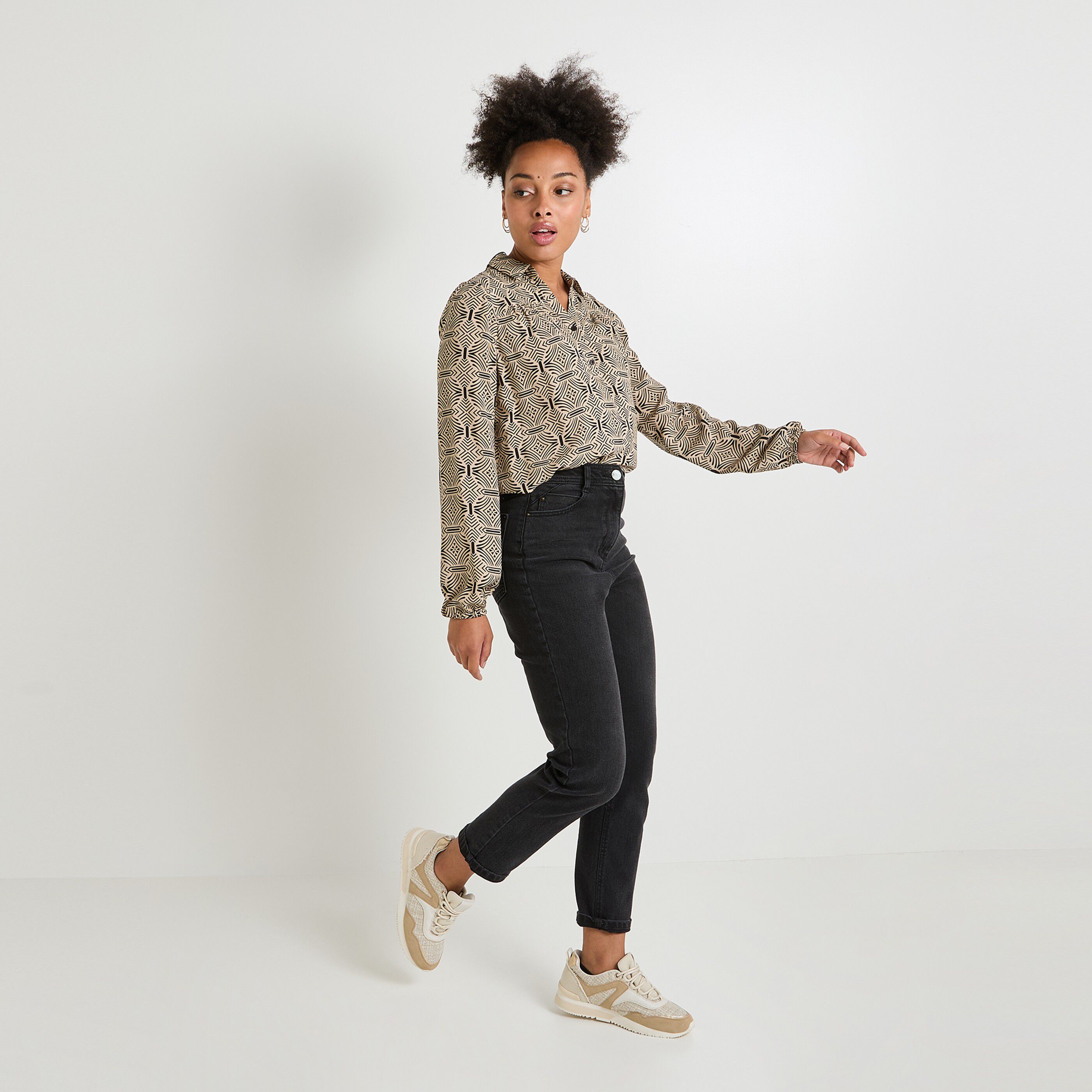 Blouse imprim&eacute;e femme