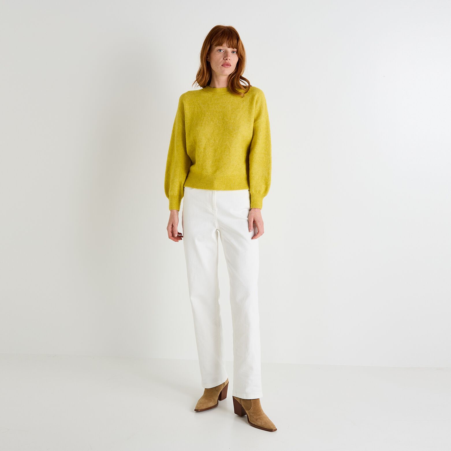 Pull col rond femme