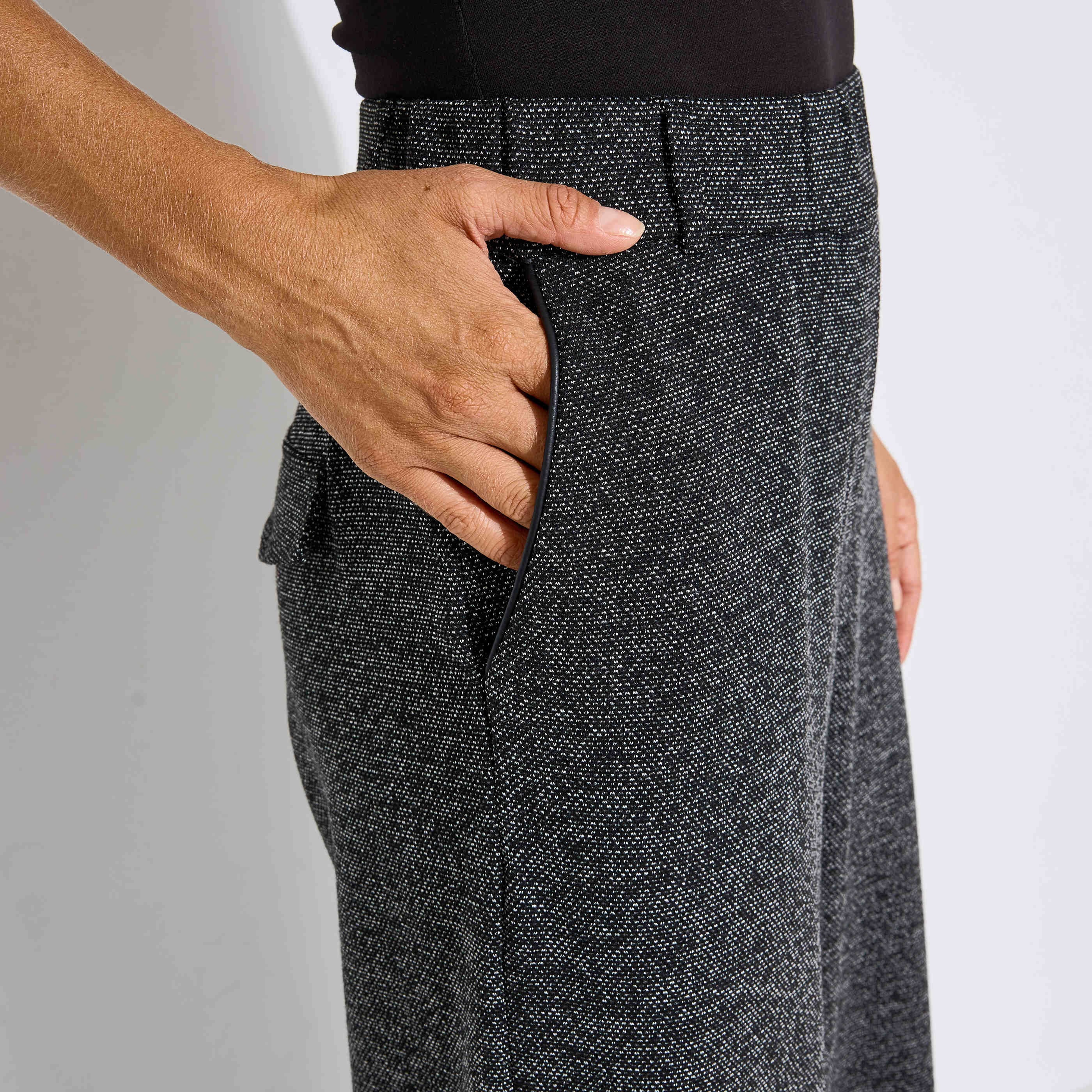 Pantalon large en maille femme