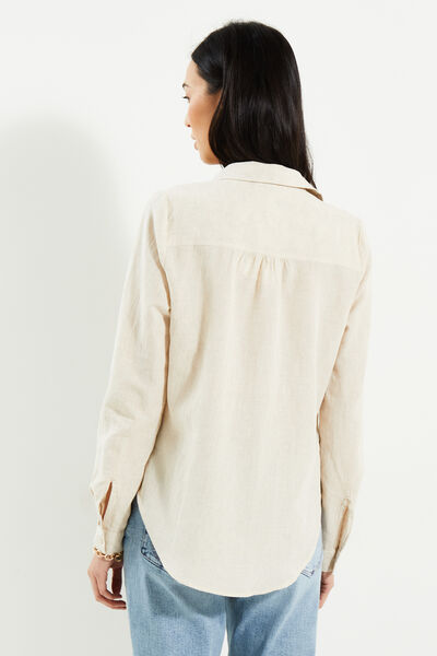 Blouse en coton et lin femme 