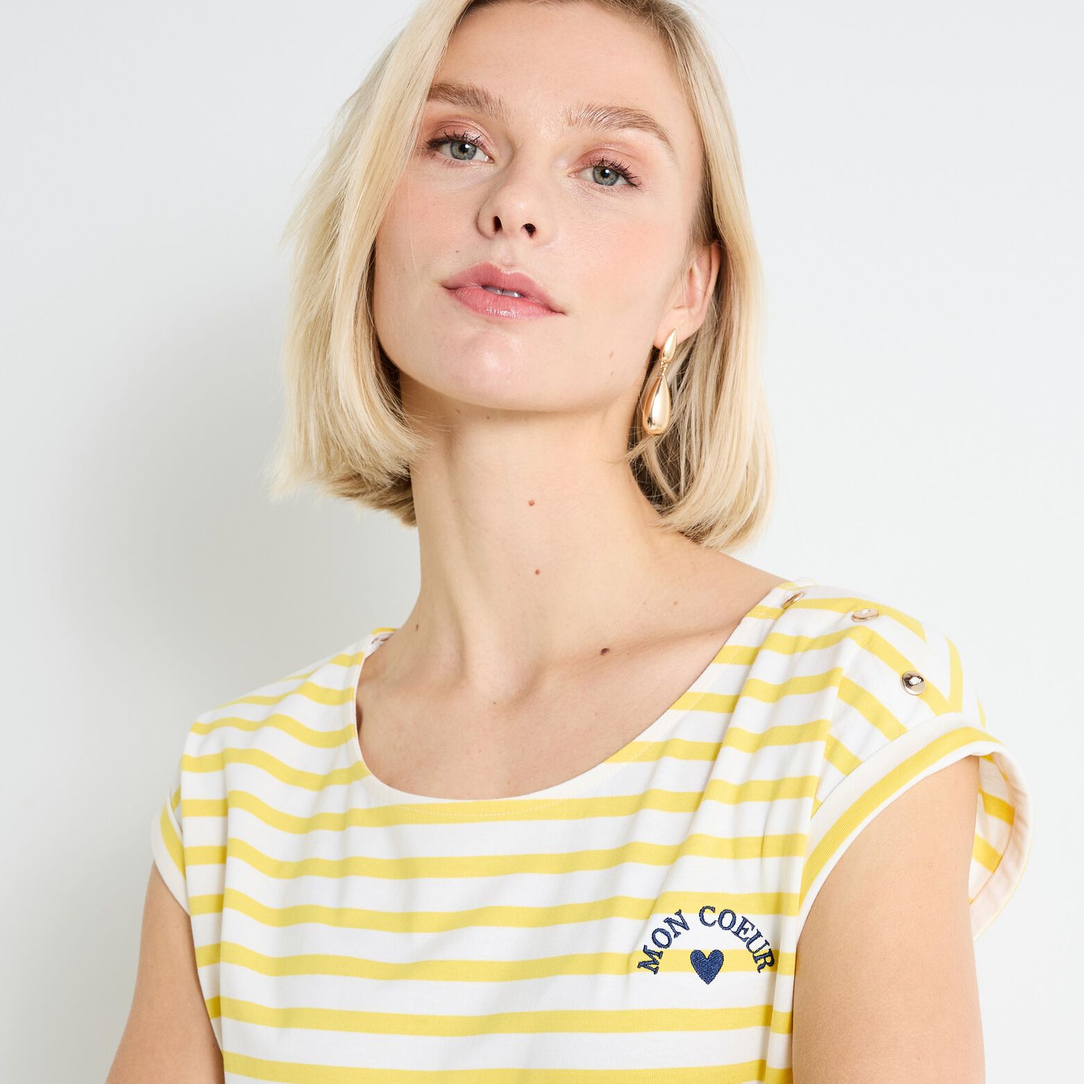 T-shirt col bateau femme